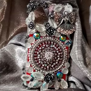 Iphone 11 or 11 pro hand decorated phone case